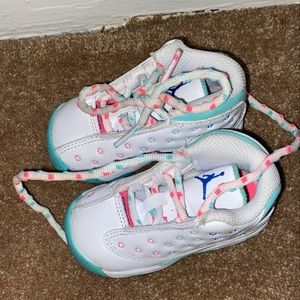 Infant Jordan Retro 13 White/Soar/Aurora Green 4C